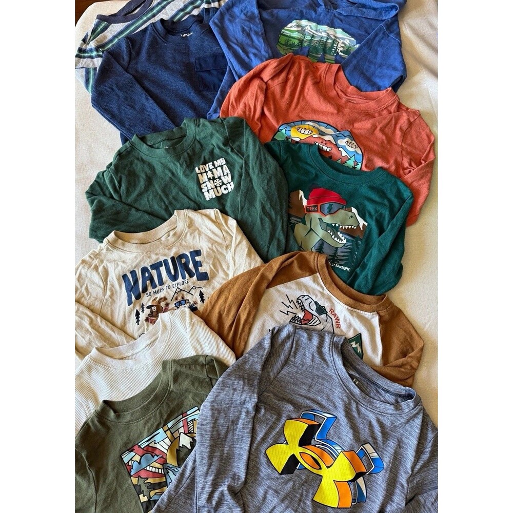 Boys Set of 12 long sleeve shirts for 4T